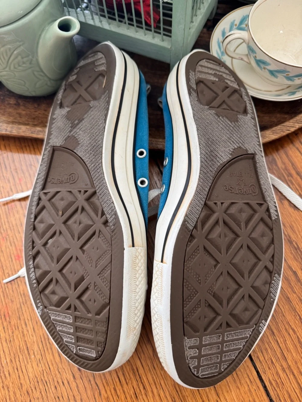 Converse Chuck Taylors Low Top Unisex All Star Sneakers Blue  - Men’s Size 9 - Picture 6 of 6